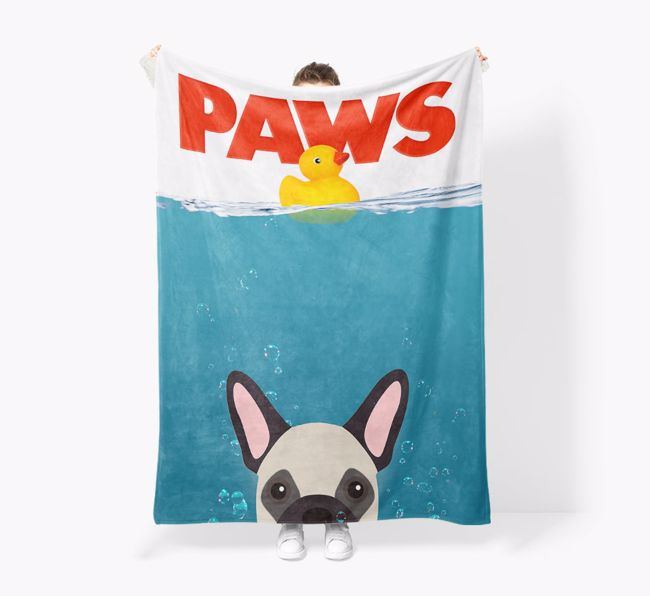 'Paws' - Personalized {breedFullName} Blanket: Premium Sherpa Fleece