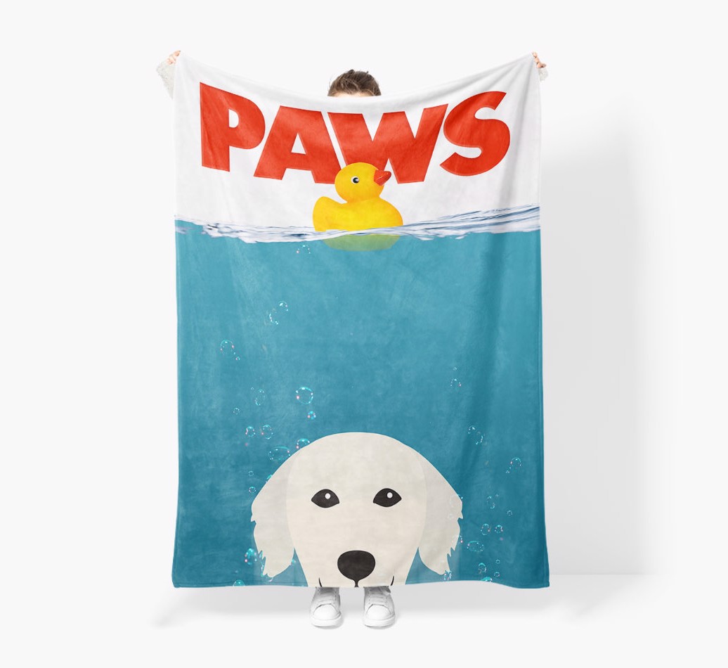 'Paws' - Personalized Blanket - Held by Person