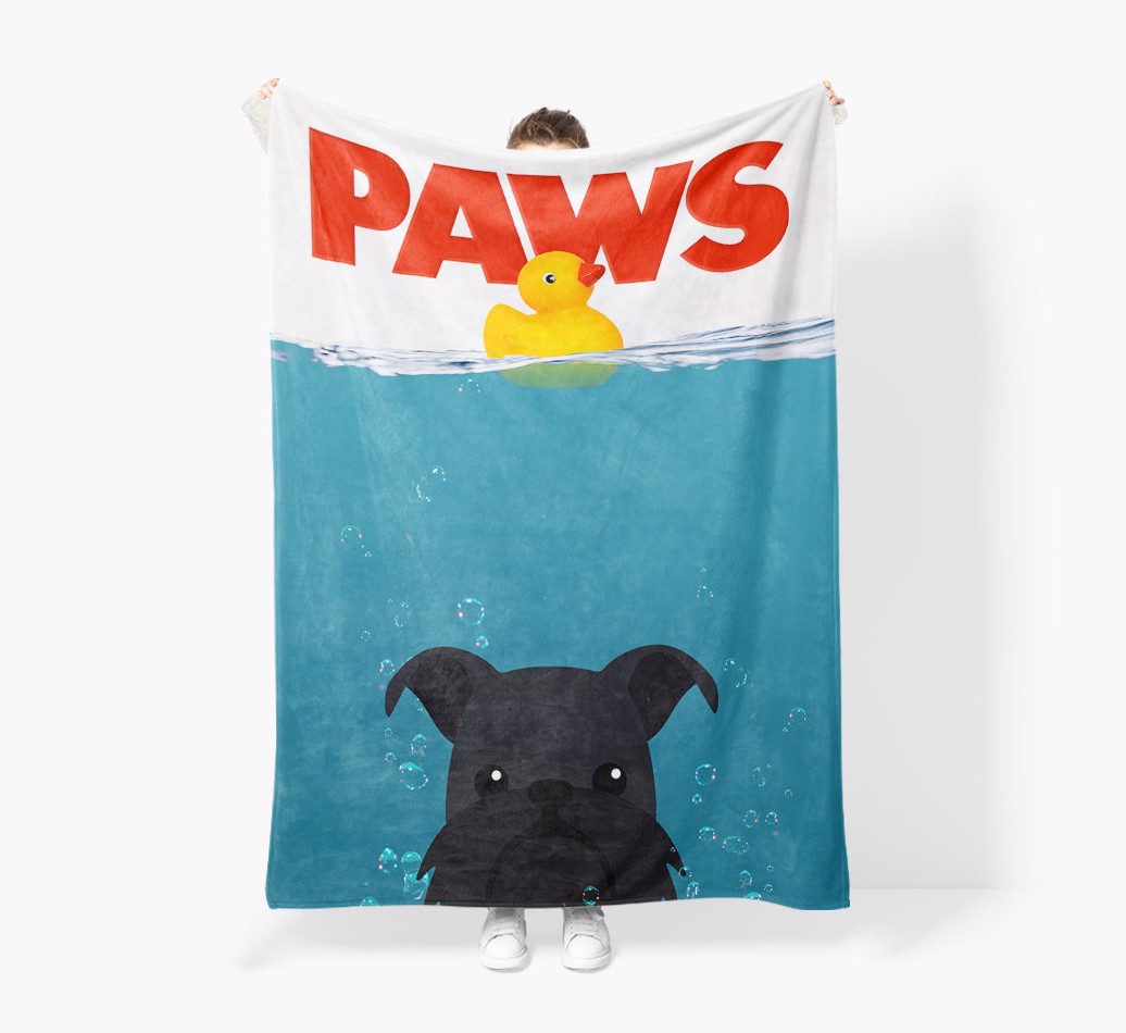 'Paws' - Personalised Blanket - Held by Person
