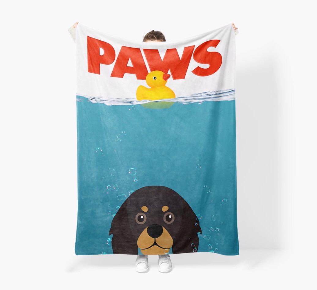 'Paws' - Personalized Blanket - Held by Person