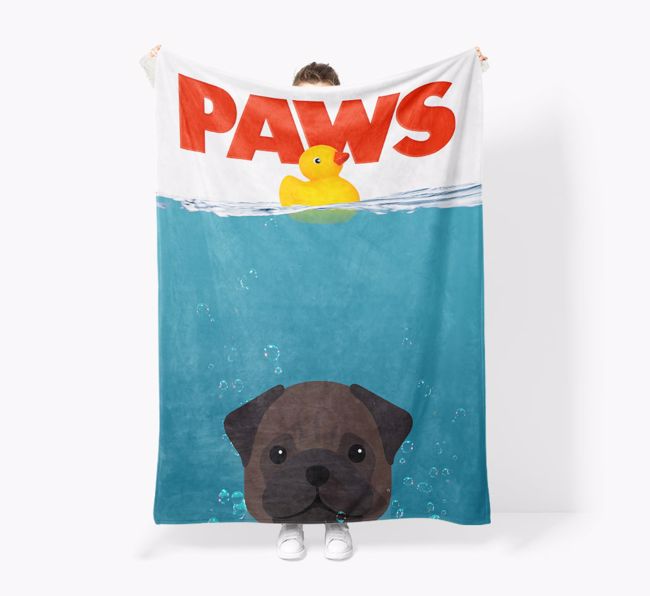 'Paws' - Personalised Snuggle Blanket with {breedFullName} Icon