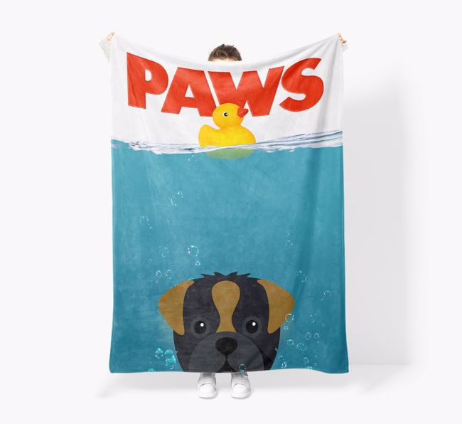 'Paws' - Personalised Snuggle Blanket with {breedFullName} Icon