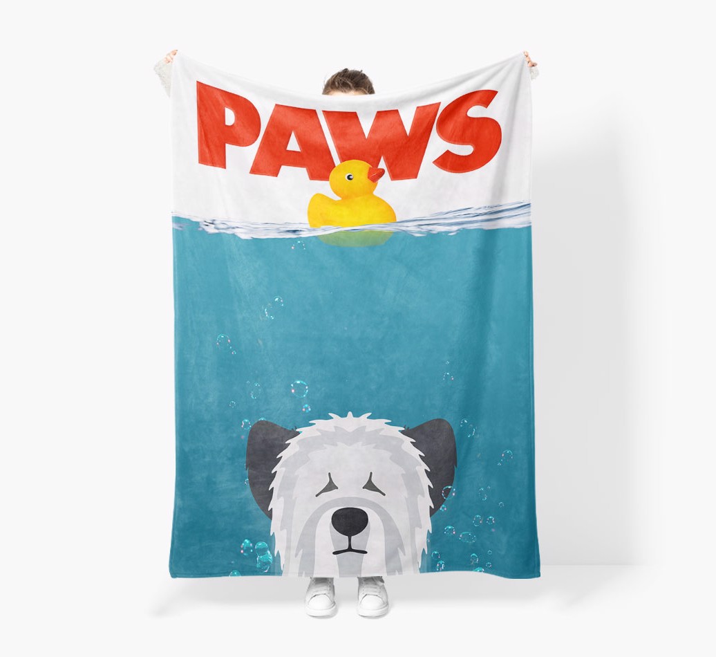 'Paws' - Personalised Blanket - Held by Person