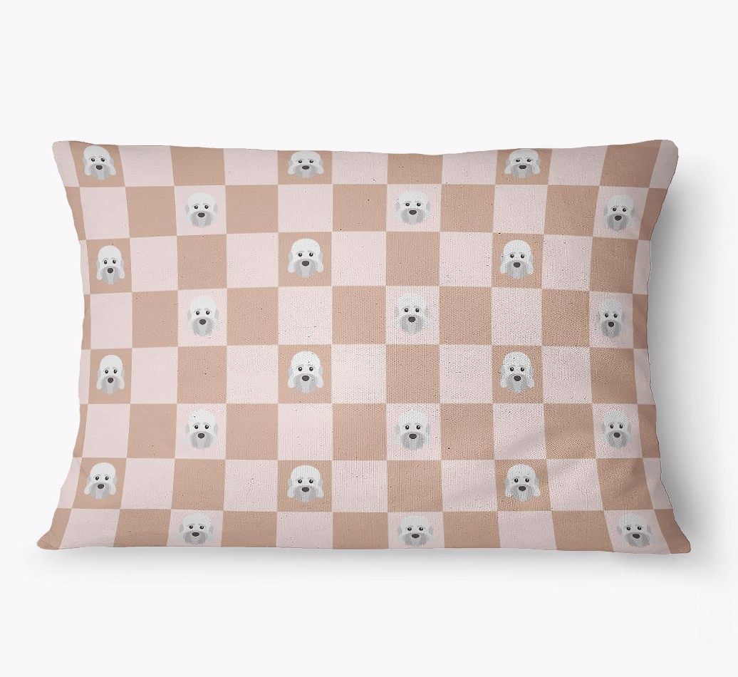 'Checkered Pattern' - Personalised Dog Bed