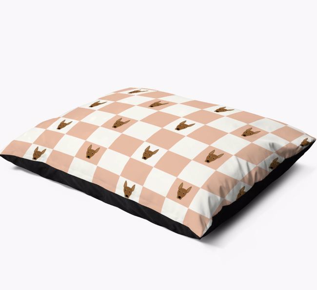 'Checkered Pattern' - Personalised {breedFullName} Dog Bed