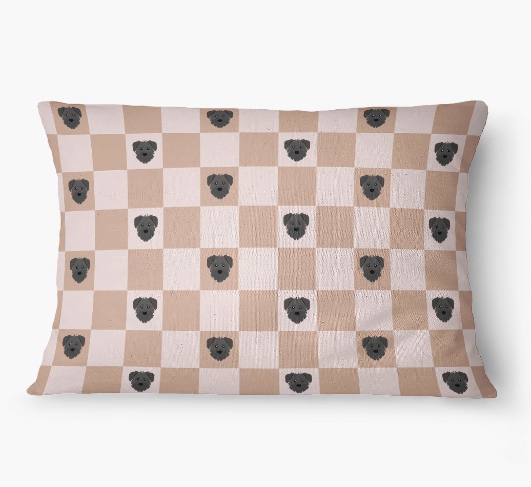 'Checkered Pattern' - Personalised Dog Bed