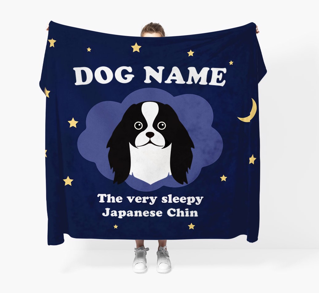 'Let This {breedCommonName} Sleep' - Personalised Blanket - Held by Person