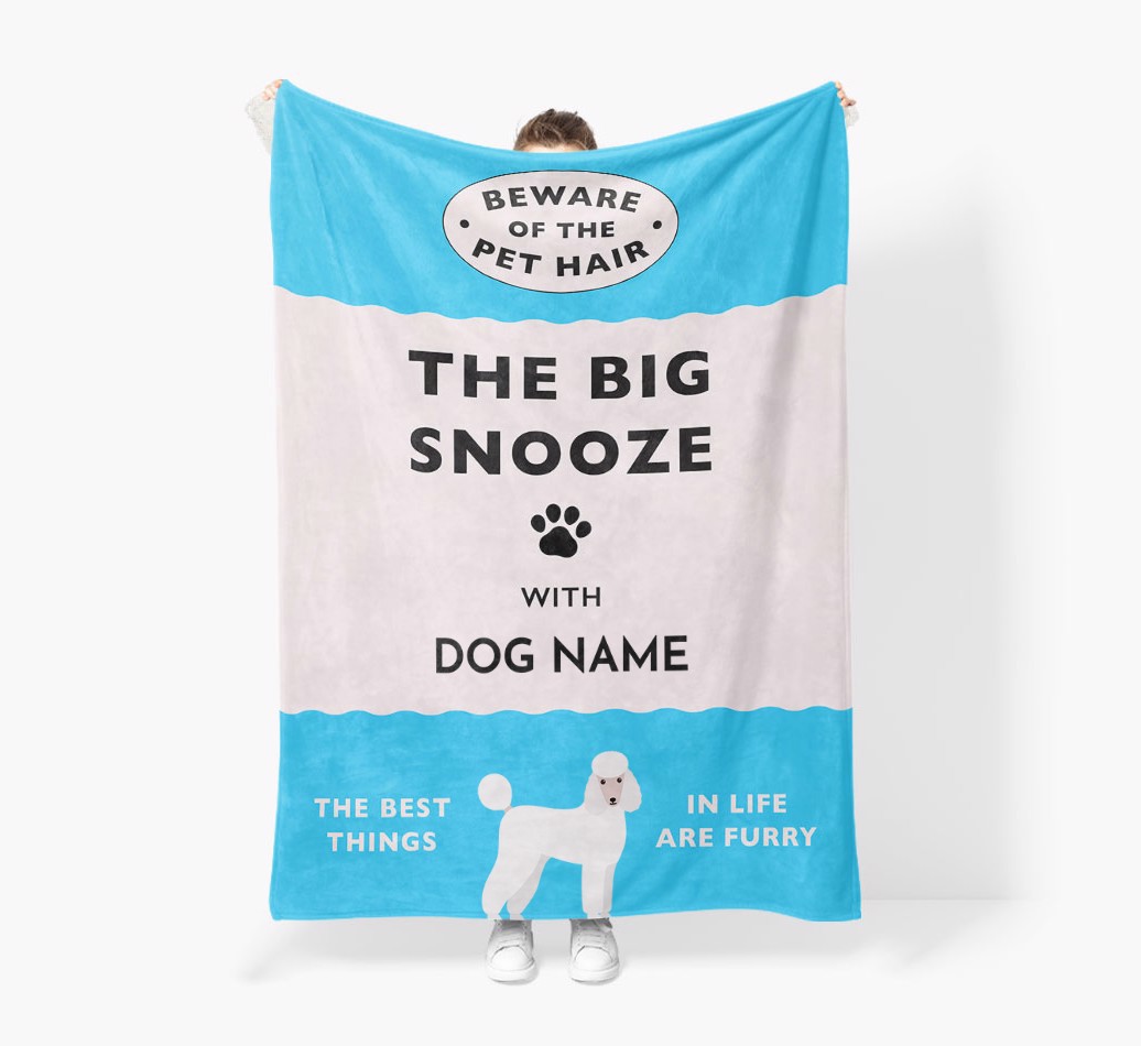 'The Big Snooze' - Personalised Blanket - Held by Person