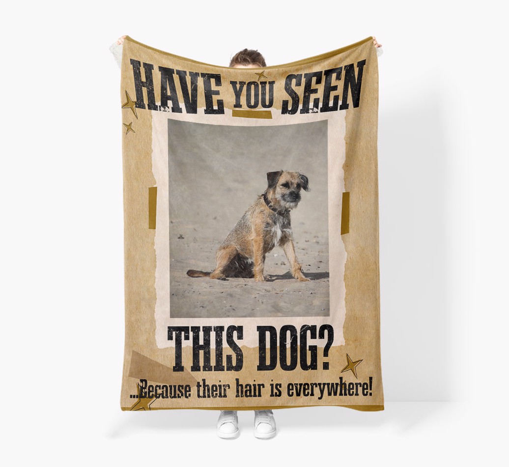 'Lost Dog' - Personalised Blanket - Held by Person