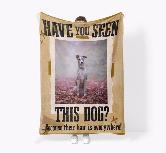 'Have you seen this Dog?' - Personalised {breedFullName} Photo Upload Snuggle Blanket
