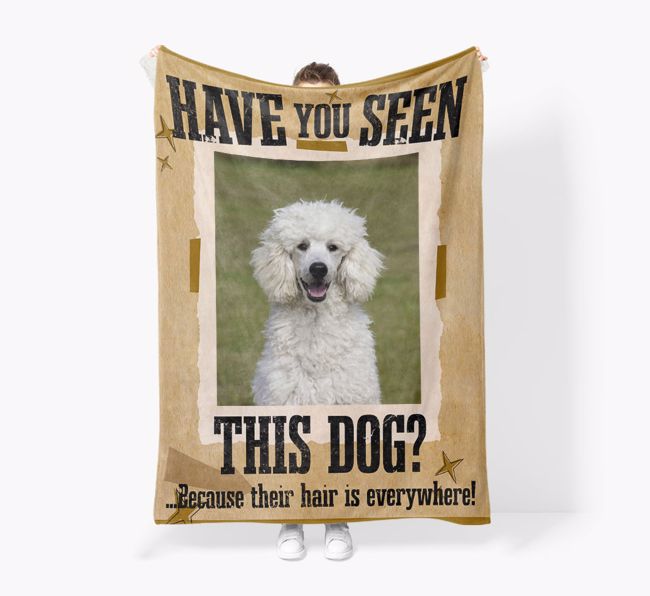 'Have You Seen This Dog?' - {breedFullName} Photo Blanket: Premium Sherpa Fleece