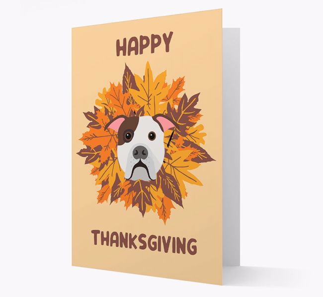 Happy Thanksgiving: Personalized {breedFullName} Card