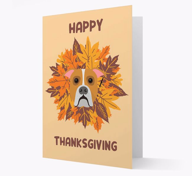 Happy Thanksgiving: Personalized {breedFullName} Card