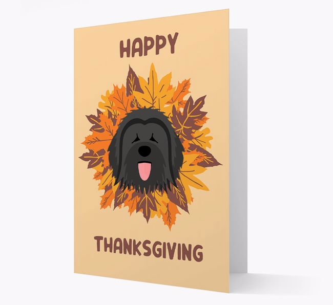 Happy Thanksgiving: Personalized {breedFullName} Card