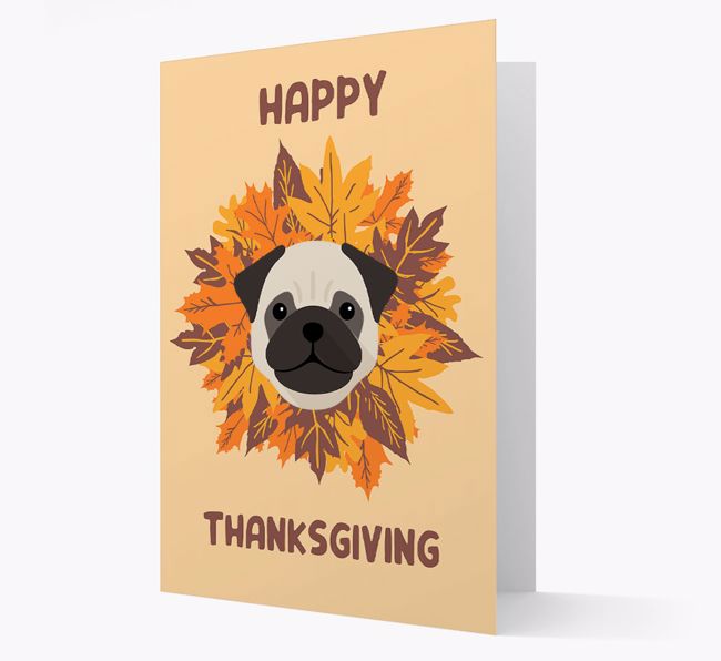 'Happy Thanksgiving' - Personalised {breedFullName} Greeting Card
