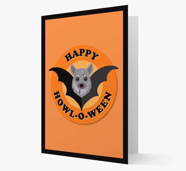 'Happy Howl-o-ween' - Personalized {breedFullName} Halloween Card