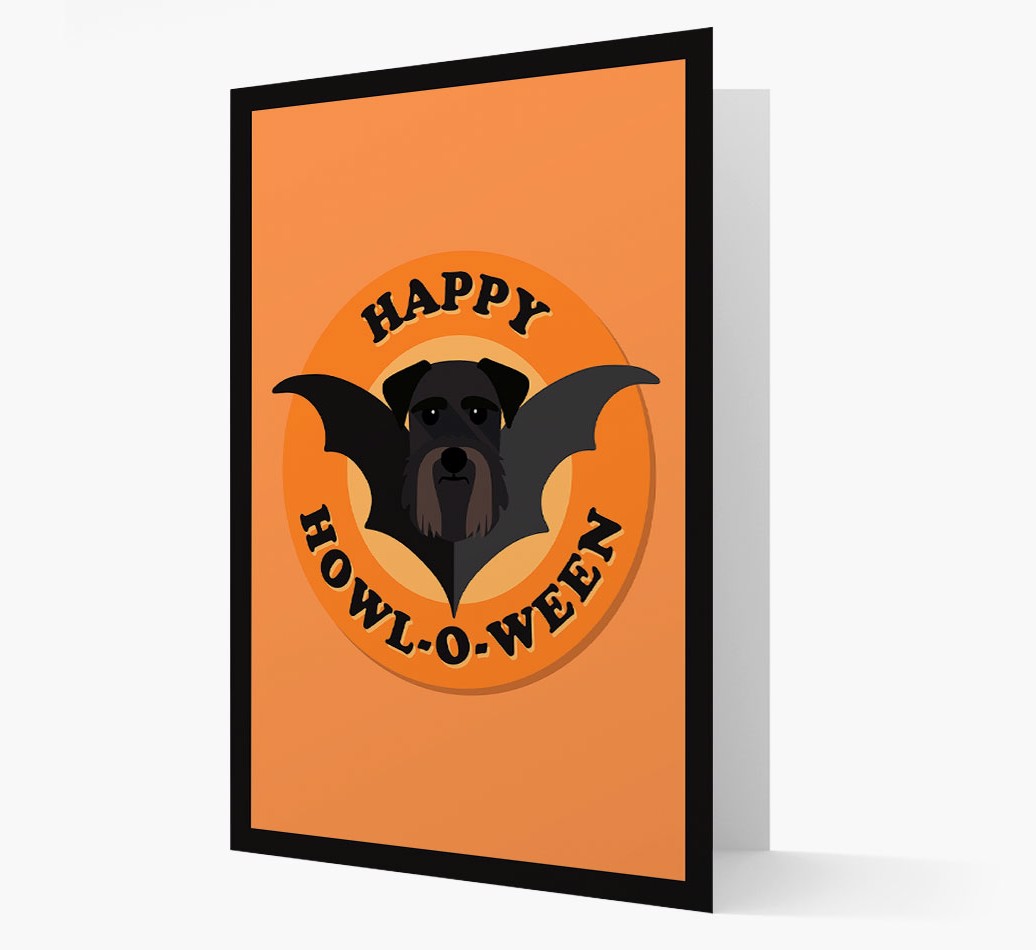 'Happy Howl-o-ween' - Personalised Greeting Card