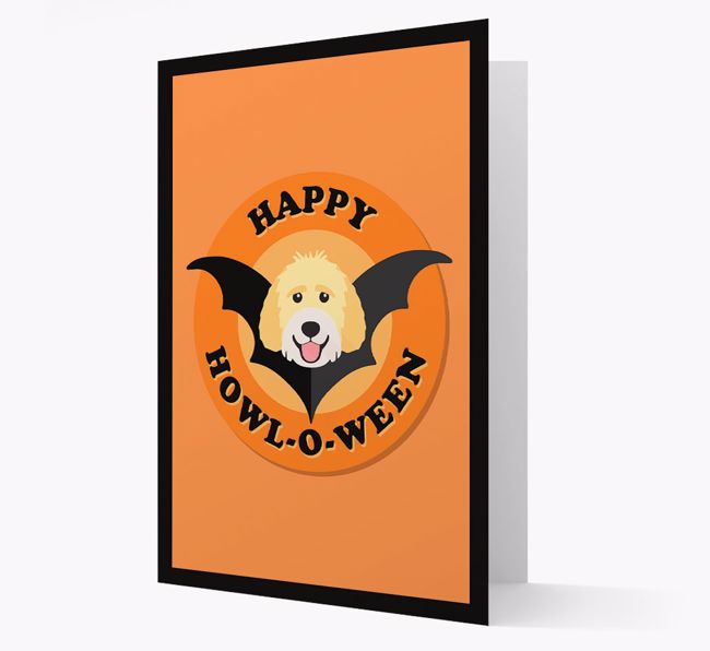 'Happy Howl-o-ween' - Personalized {breedFullName} Halloween Card