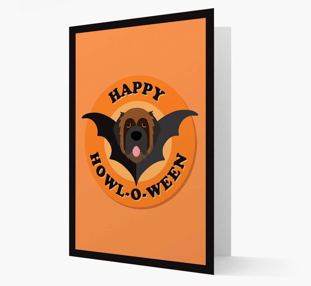 'Happy Howl-o-ween' - Personalized Greeting Card