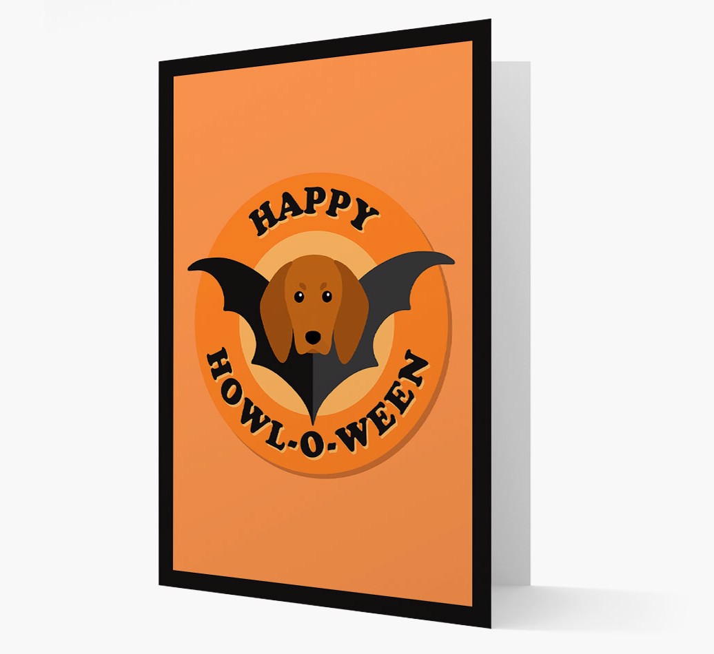 'Happy Howl-o-ween' - Personalised Greeting Card