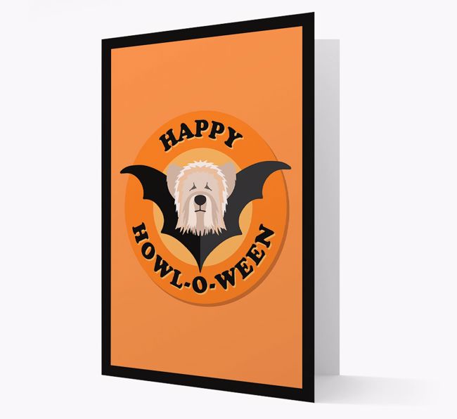 'Happy Howl-o-ween' - Personalized {breedFullName} Halloween Card