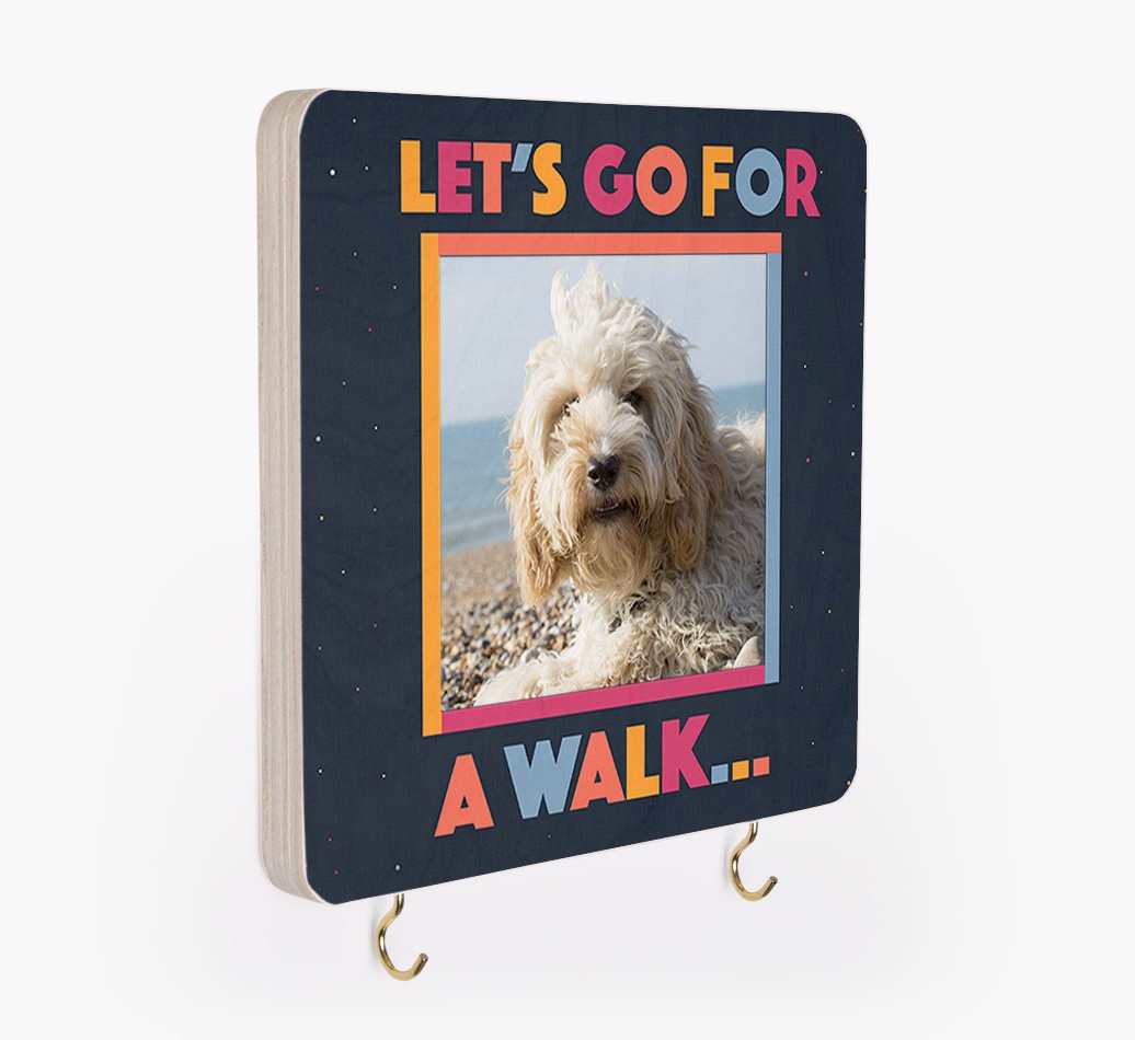 'Let's Go For A Walk' - Personalised Lead & Collar Hanger