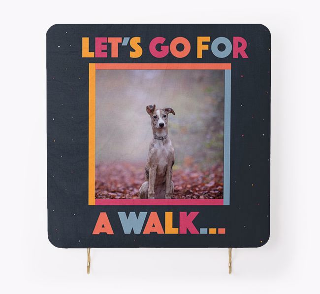 'Let's Go For A Walk' - Photo Upload {breedFullName} Lead & Collar Hanger