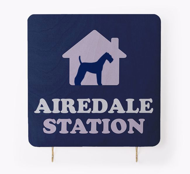 '{breedCommonName} Station' - Personalised "{breedFullName} Lead & Collar Hanger
