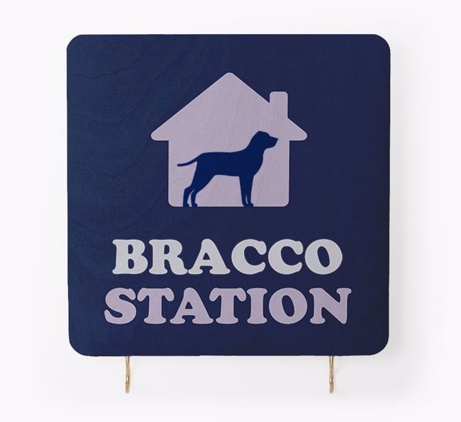 '{breedCommonName} Station' - Personalised "{breedFullName} Lead & Collar Hanger