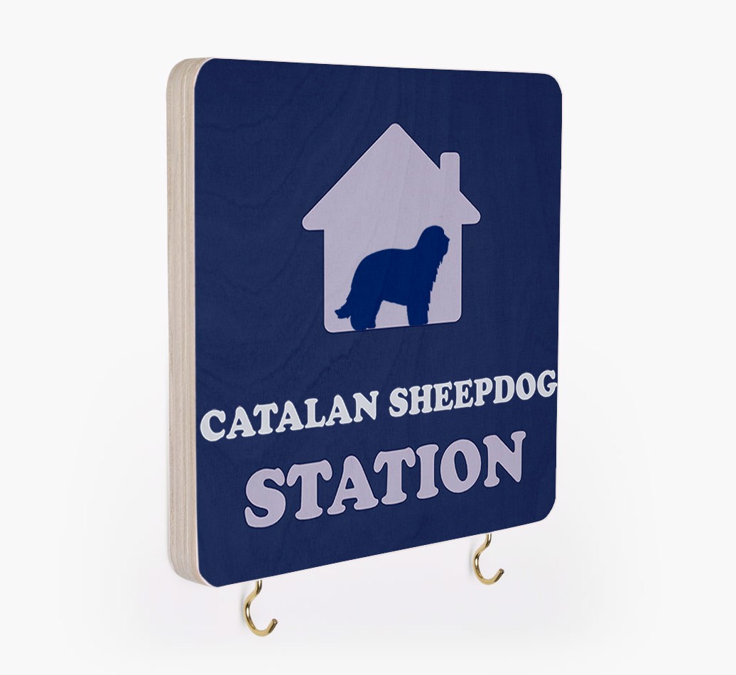 '{breedCommonName} Station' - Personalised Lead & Collar Hanger