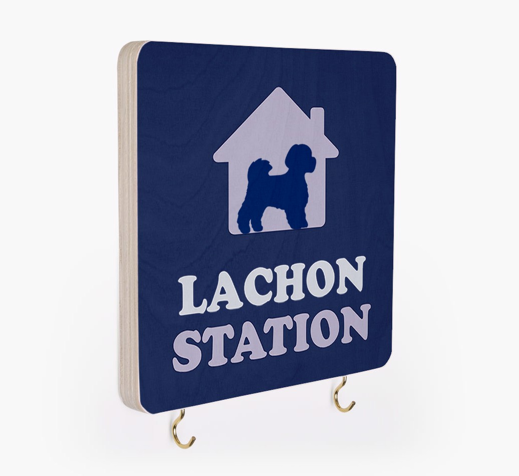 '{breedCommonName} Station' - Personalised Lead & Collar Hanger