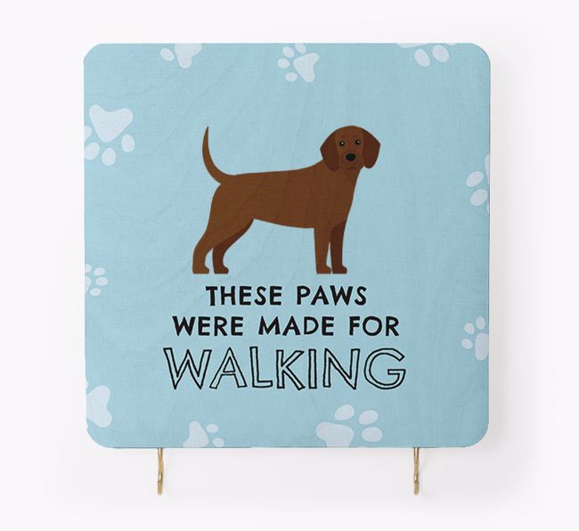 'These Paws Are Made for Walking' - Personalised {breedFullName} Lead & Collar Hanger