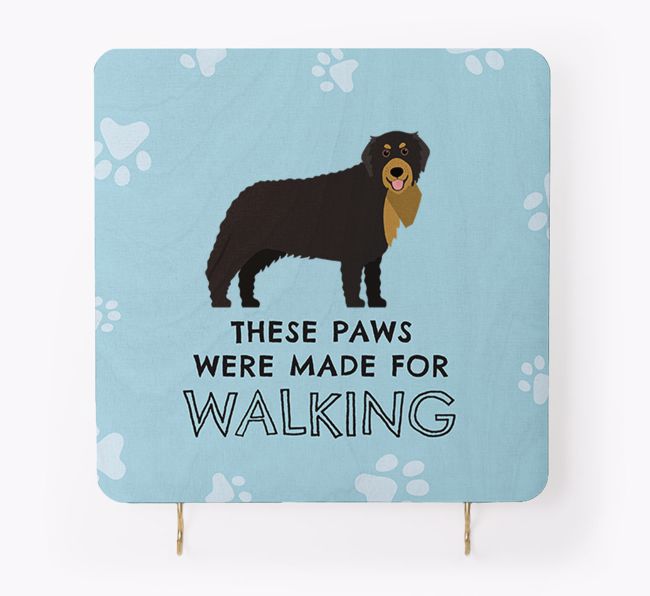 'These Paws Are Made for Walking' - Personalised {breedFullName} Lead & Collar Hanger