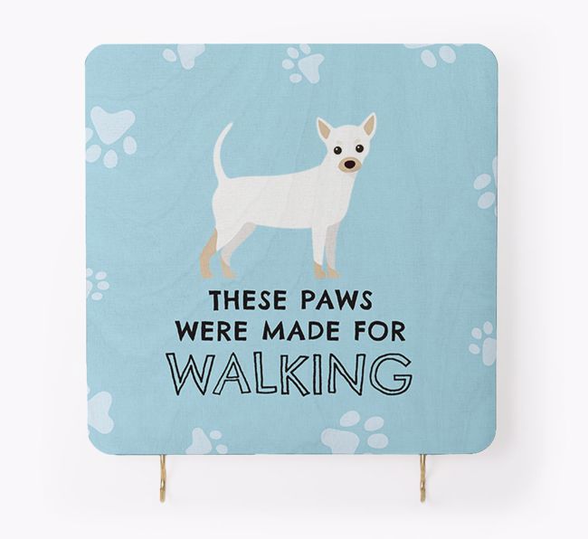 'These Paws Are Made for Walking' - Personalised {breedFullName} Lead & Collar Hanger