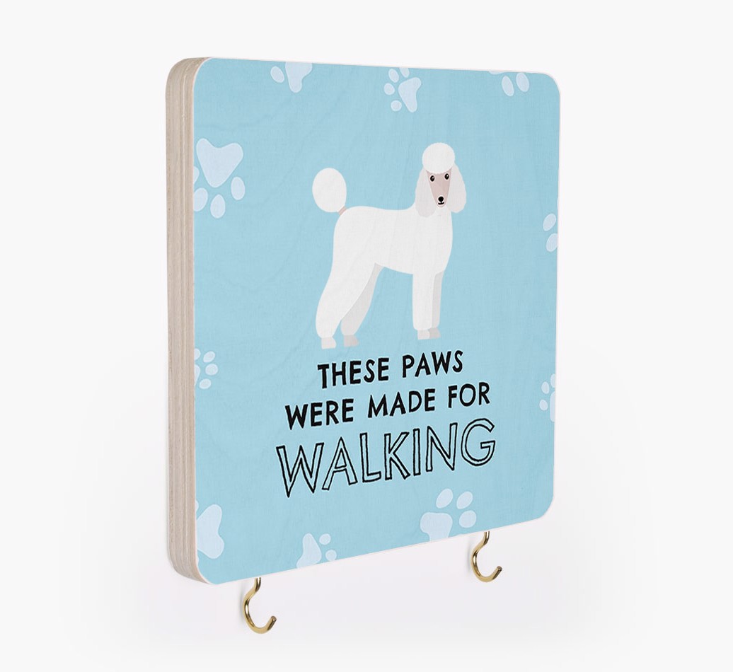 'These Paws Were Made for Walking' - Personalised Lead & Collar Hanger