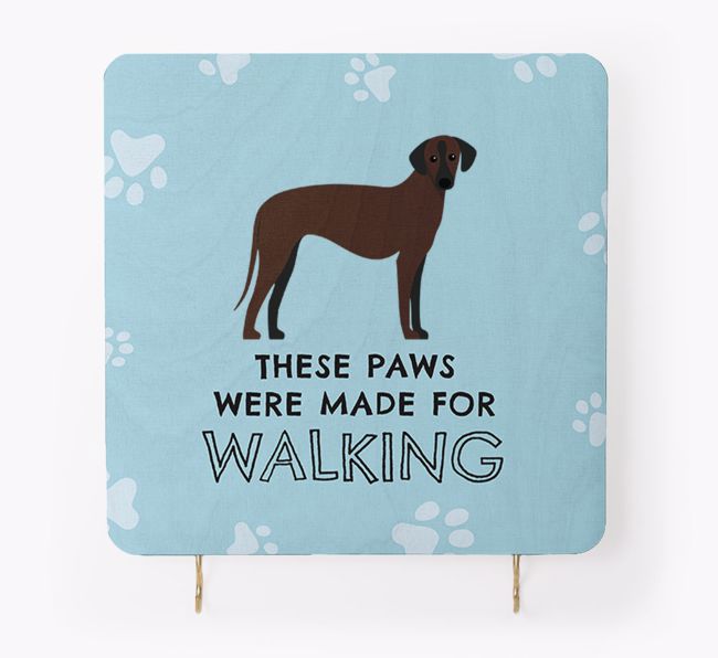 'These Paws Are Made for Walking' - Personalised {breedFullName} Lead & Collar Hanger