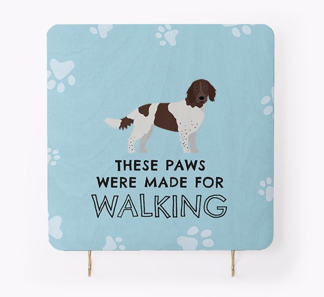 'These Paws Are Made for Walking' - Personalised {breedFullName} Lead & Collar Hanger