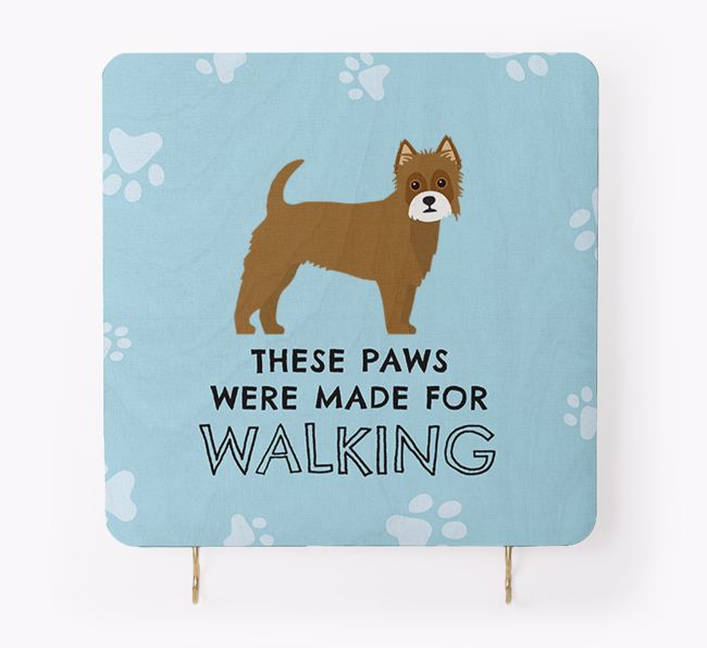 'These Paws Are Made for Walking' - Personalised {breedFullName} Lead & Collar Hanger