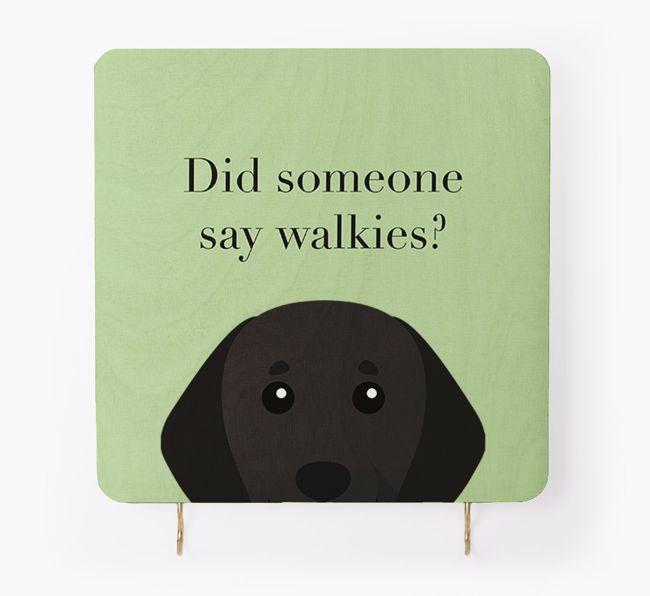 'Did Someone Say Walkies?' - Personalised {breedFullName} Lead & Collar Hanger