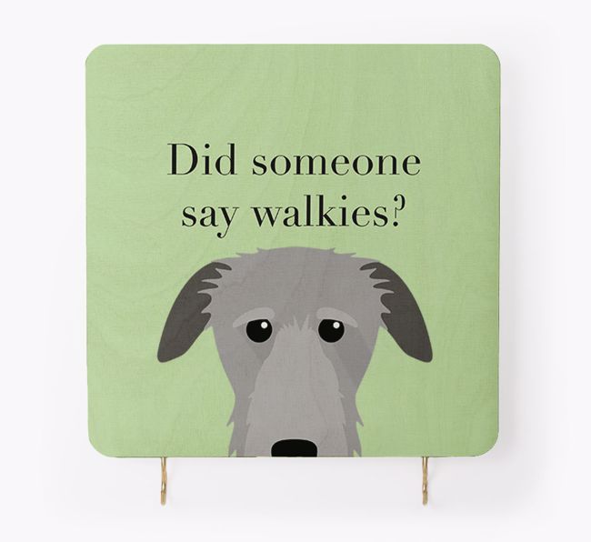 'Did Someone Say Walkies?' - Personalised {breedFullName} Lead & Collar Hanger