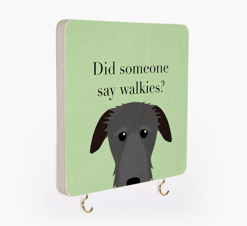 'Did Someone Say Walkies?' - Personalised Lead & Collar Hanger