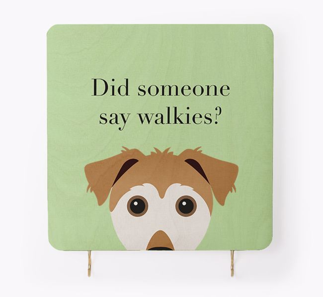 'Did Someone Say Walkies?' - Personalised {breedFullName} Lead & Collar Hanger