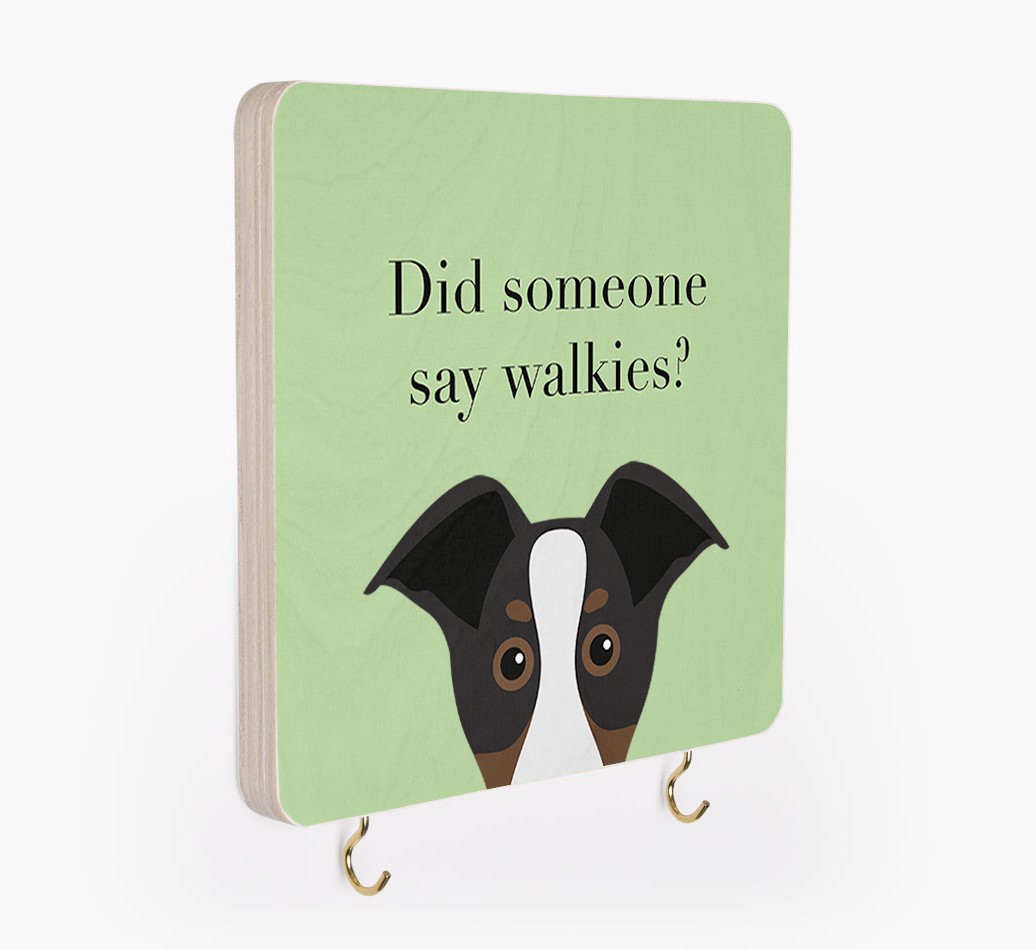 'Did Someone Say Walkies?' - Personalised Lead & Collar Hanger