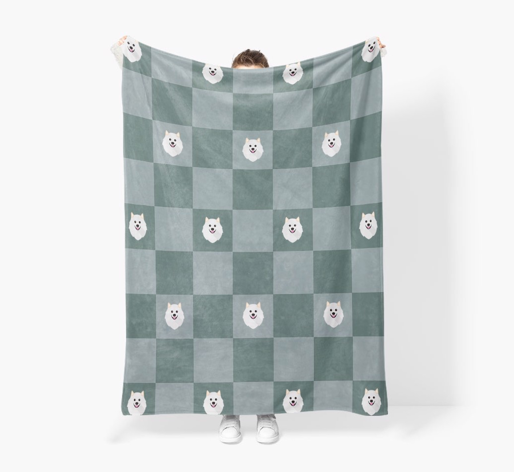 'Checkerboard' - Personalised Blanket - Held by Person