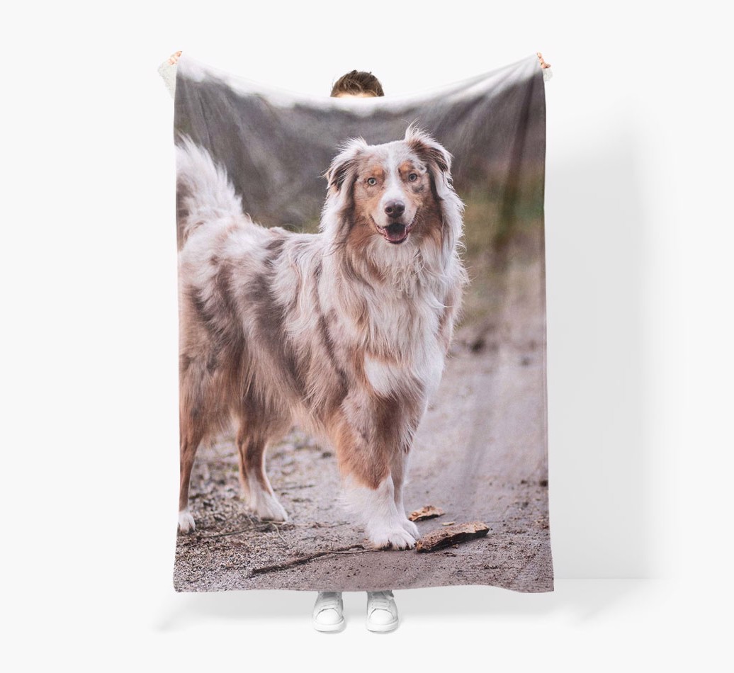 'Plain Photo Upload' - Personalized Blanket - Held by Person