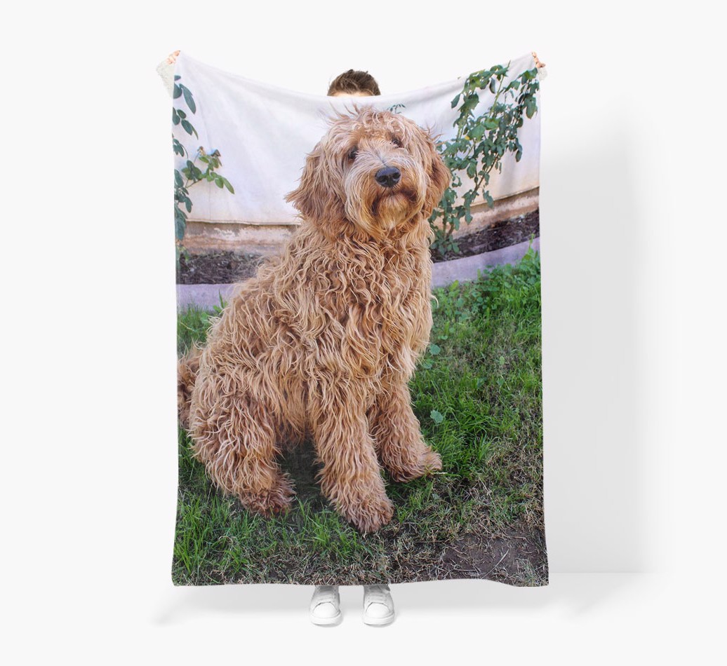 'Plain Photo Upload' - Personalised Blanket - Held by Person