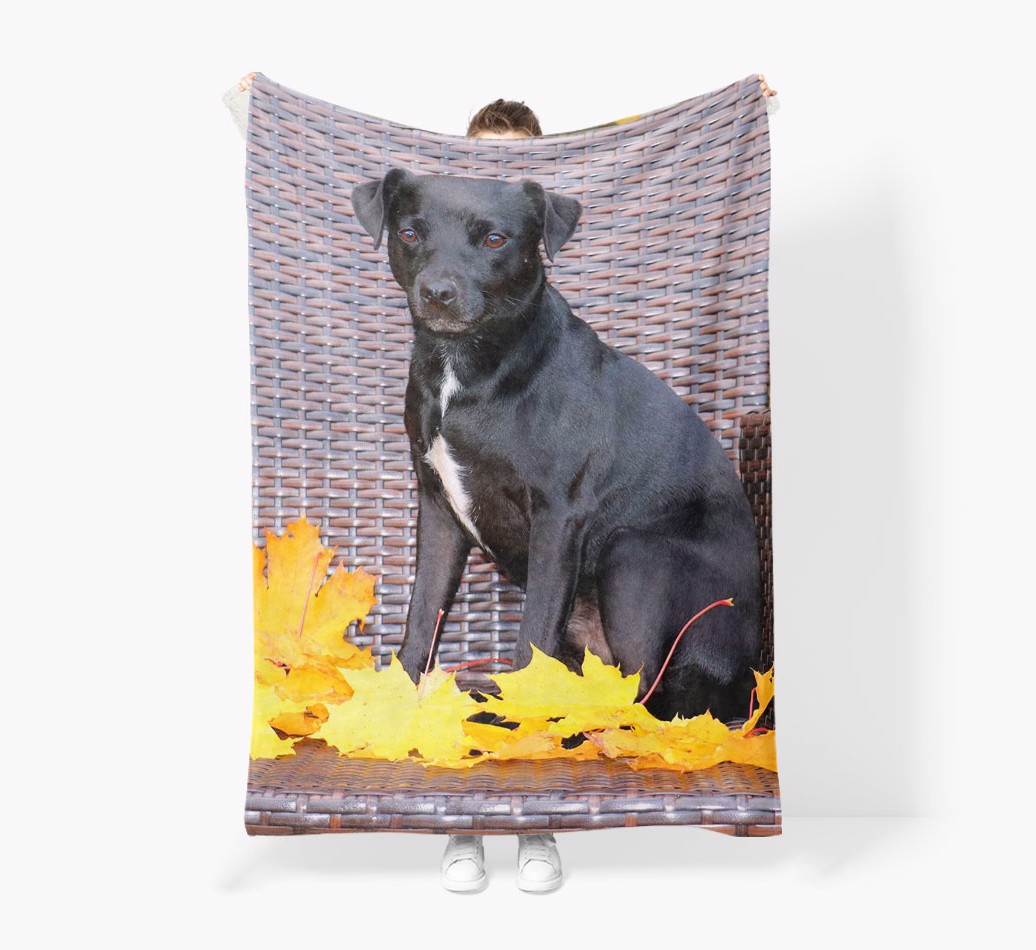 'Plain Photo Upload' - Personalized Blanket - Held by Person