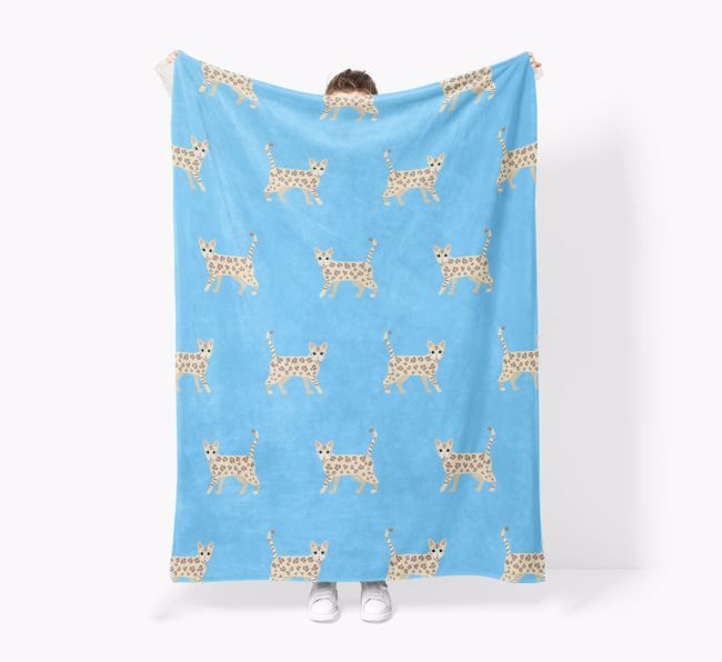 'Yappicon Pattern' - Personalized Sherpa Fleece Blanket with {breedFullName} Yappicon