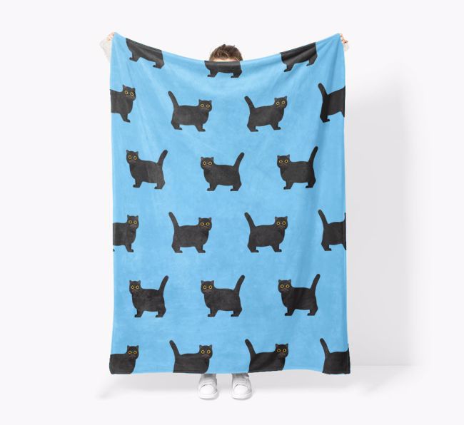 'Yappicon Pattern' - Personalized Sherpa Fleece Blanket with {breedFullName} Yappicon