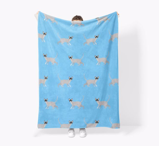 'Yappicon Pattern' - Personalized Sherpa Fleece Blanket with {breedFullName} Yappicon
